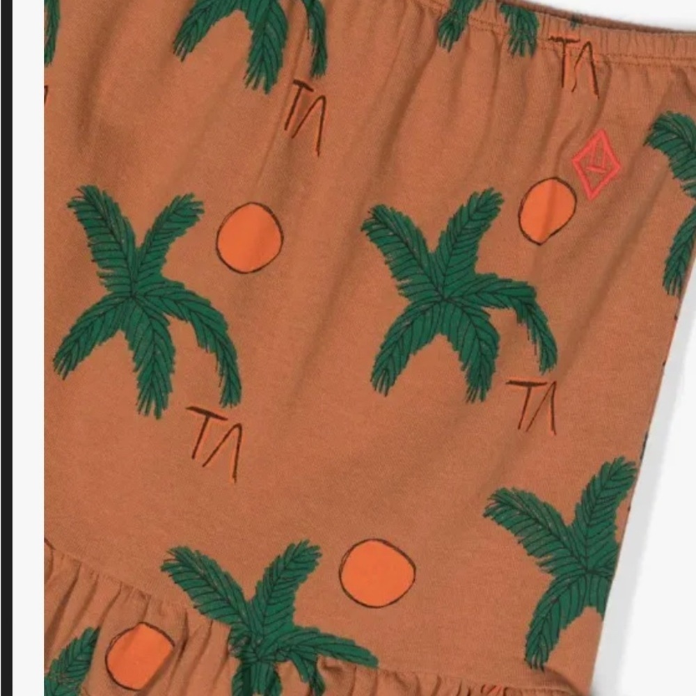 Tropical Print Ruffle Skirt - Picture 4 of 4